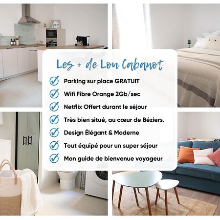 Lou Cabanot - Appartement Lumineux 3 Chambres - Parking Gratuit Béziers Exteriör bild