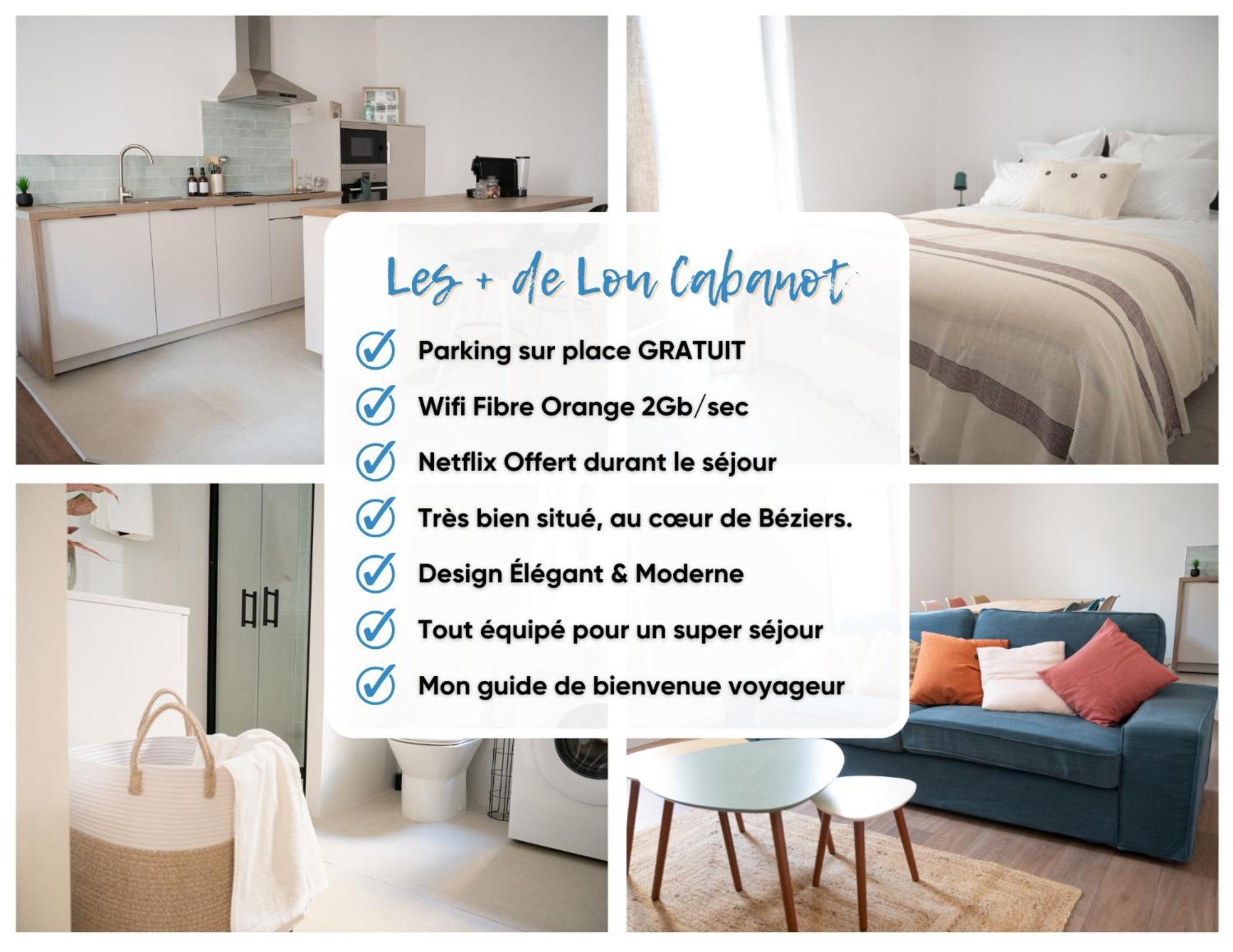 Lou Cabanot - Appartement Lumineux 3 Chambres - Parking Gratuit Béziers Exteriör bild